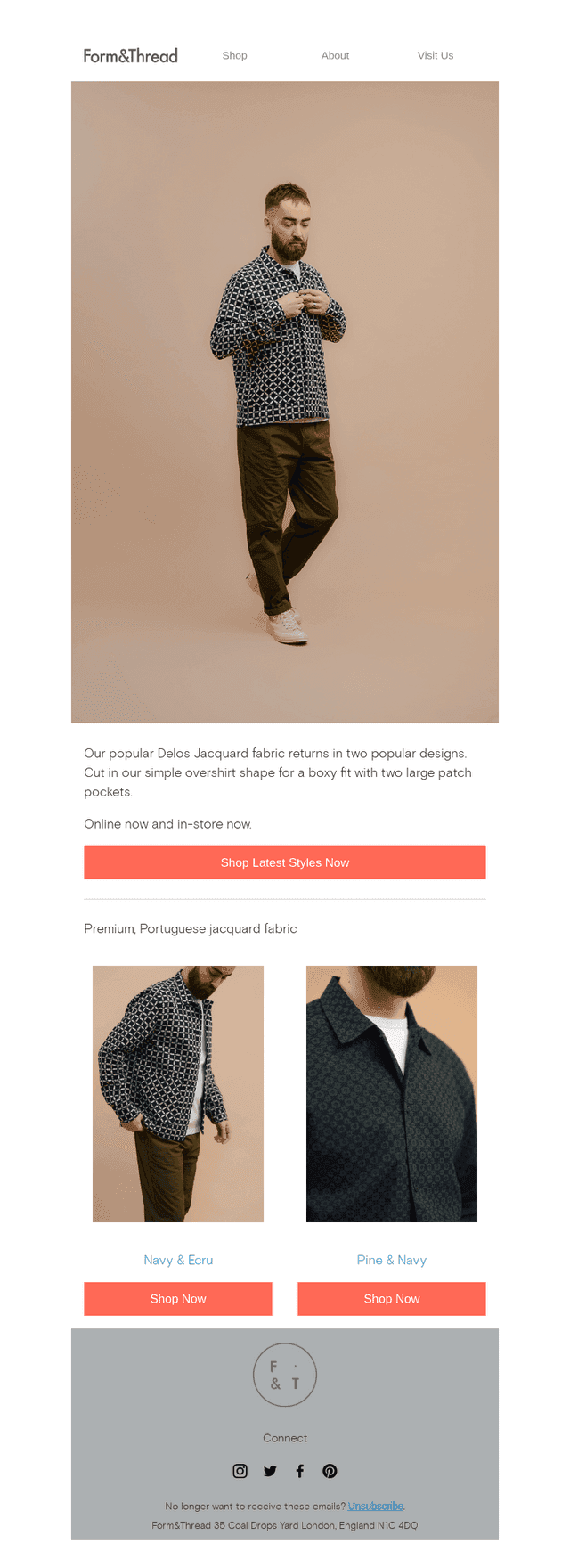 Re-stocked: Delos Jacquard Overshirts