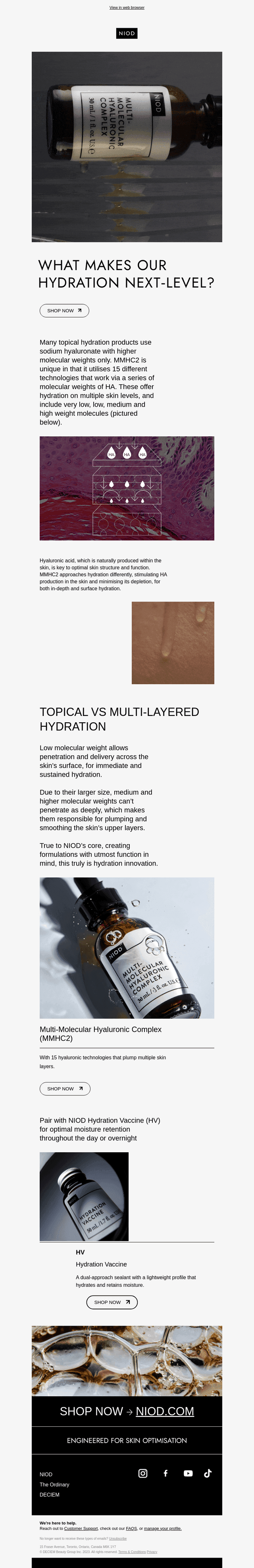 Hydrate with a multi-layered approach.