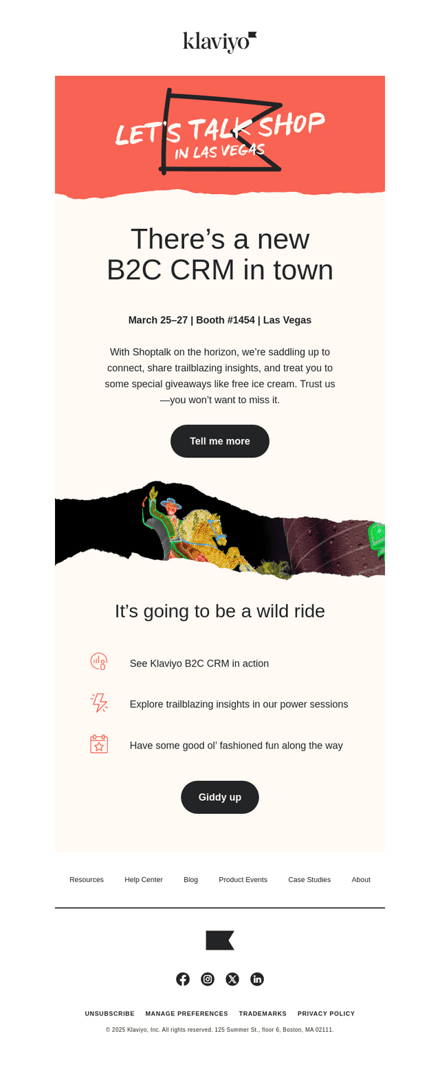 Klaviyo email from Thu, Mar 20, 2025