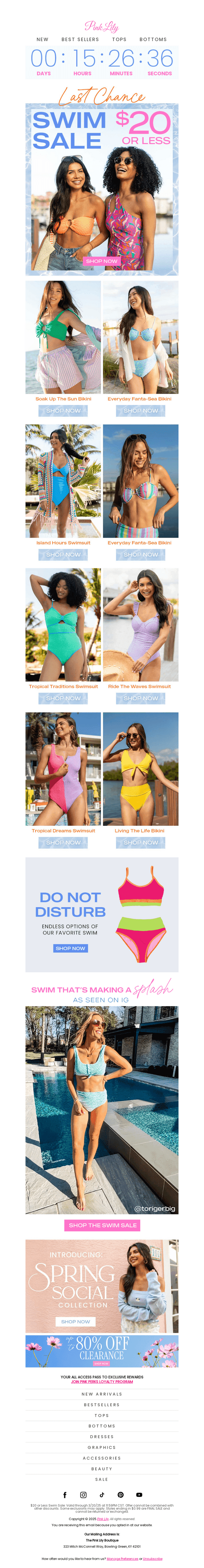 last chance: $20 OR LESS 👙