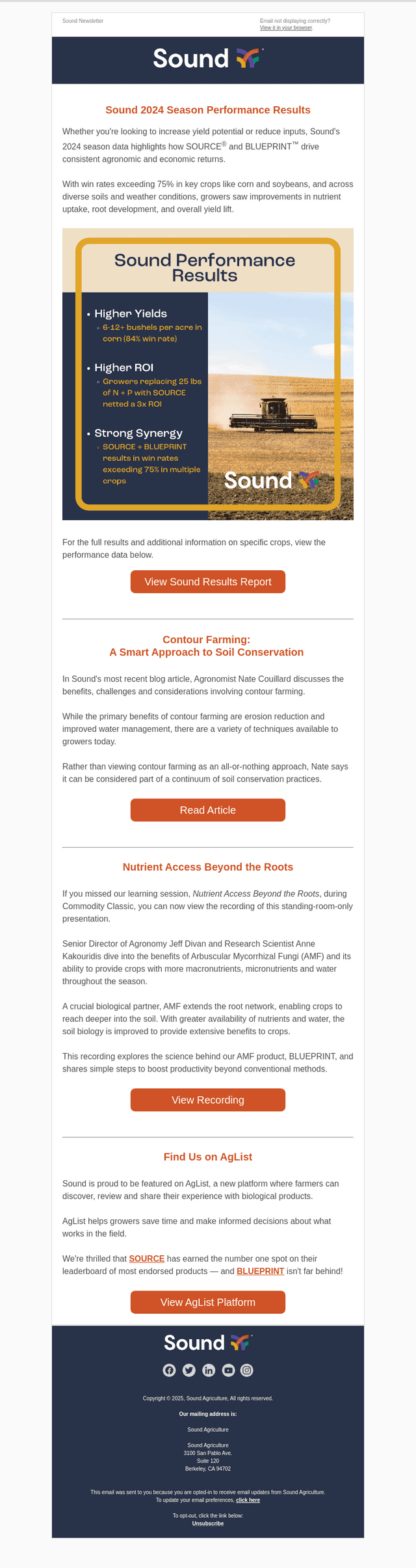 Sound Agriculture email from Thu, Mar 20, 2025