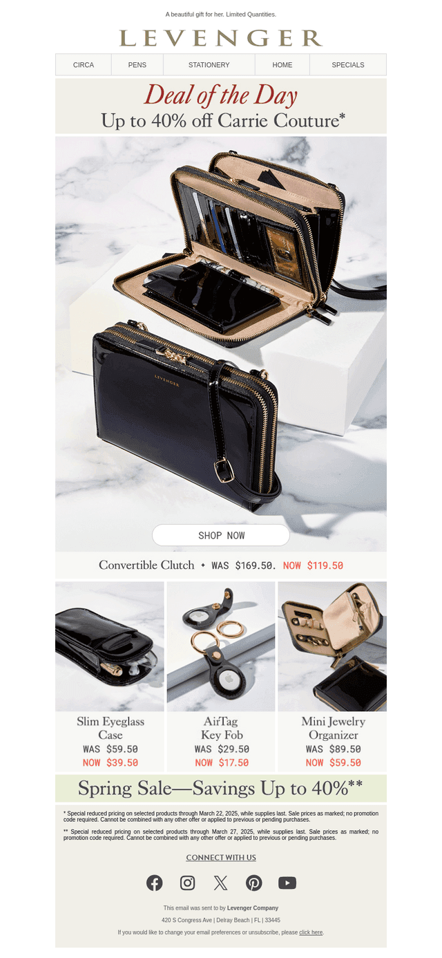 Up to 40% Off. Polished. Practical. Perfect.