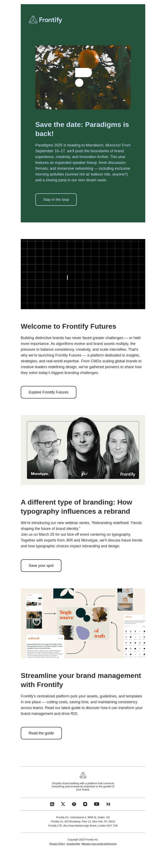 Paradigms preview, Frontify Futures, and Rebranding redefined