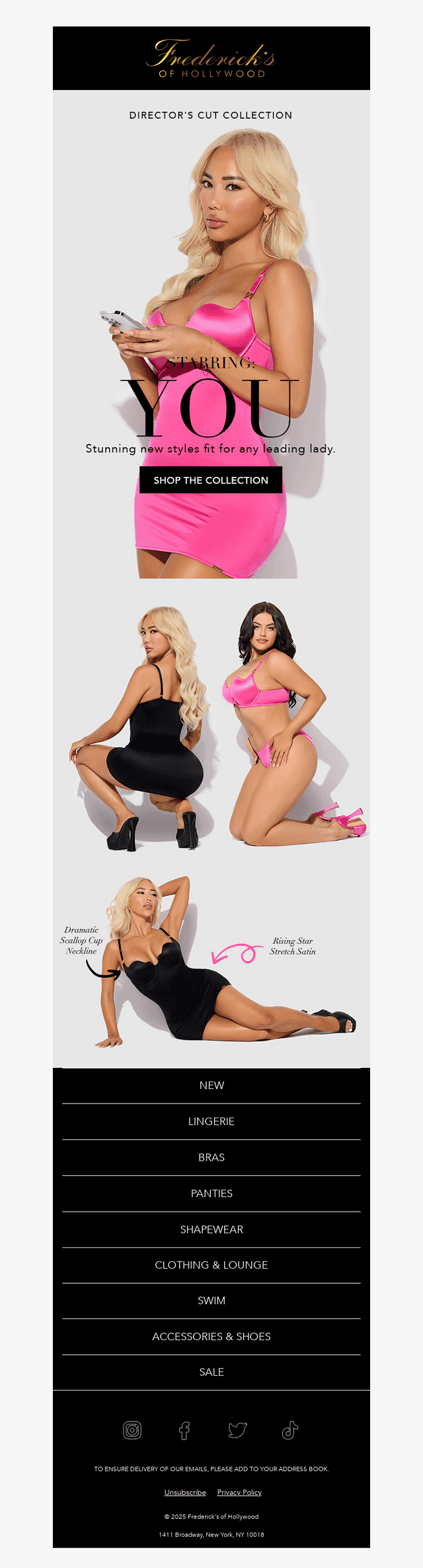 Center-stage lingerie