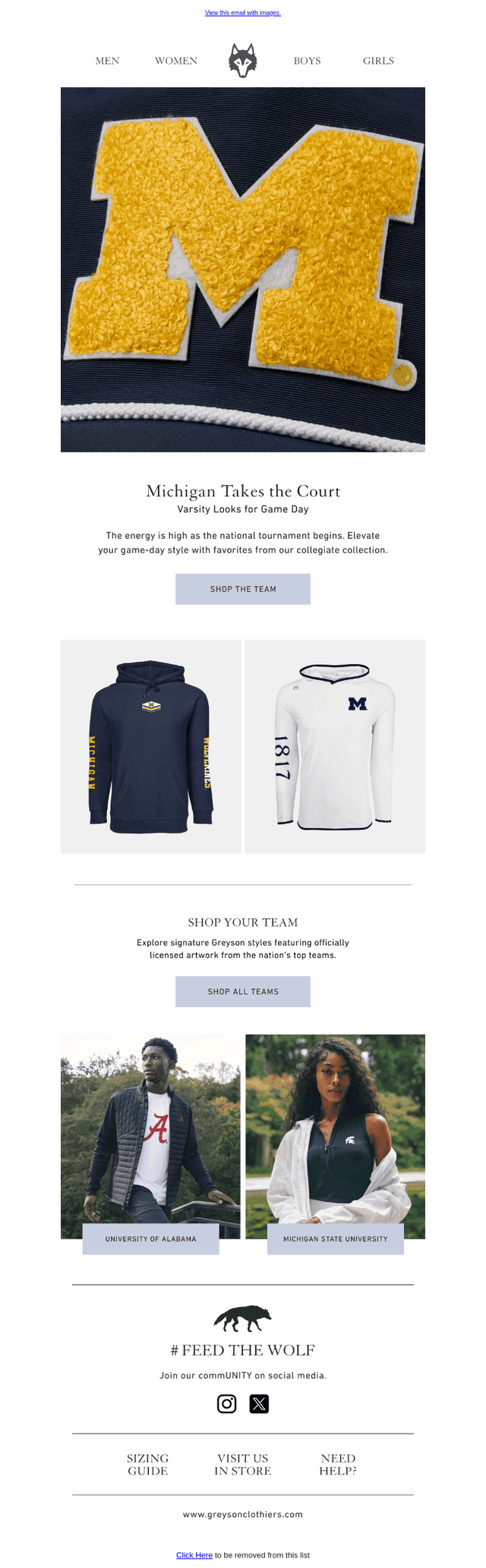 Varsity Styles for Game Day