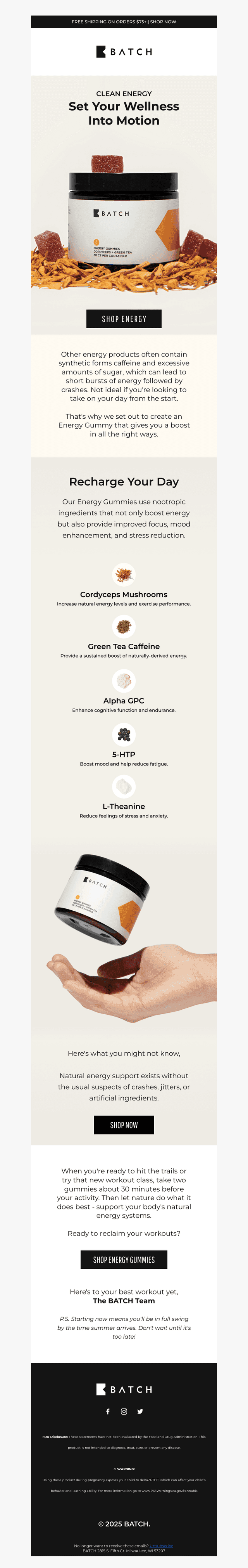 Natural energy to set your wellness into motion