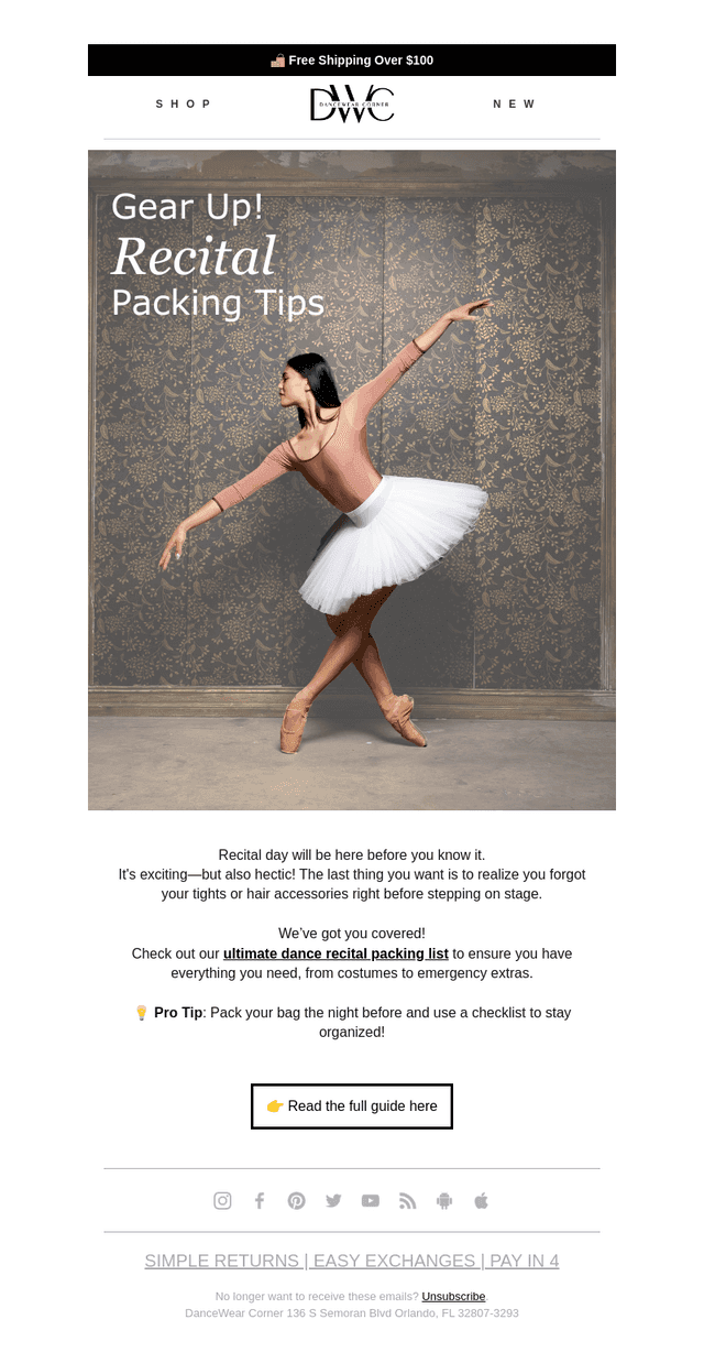 Pack Like a Pro for Your Next Dance Recital