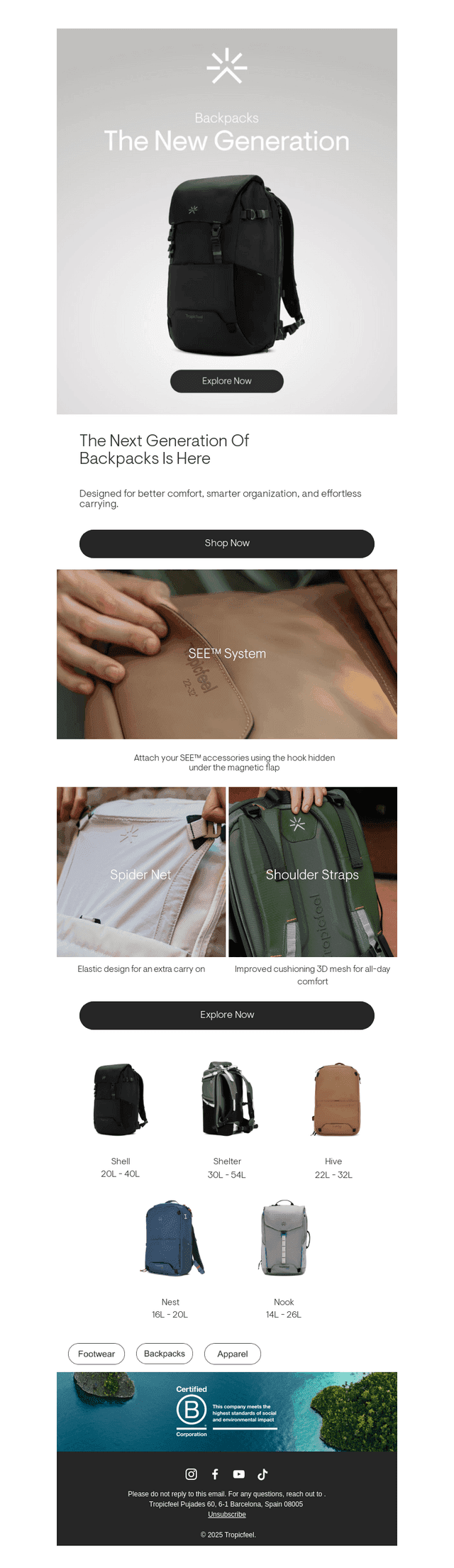 What's different about new backpacks?