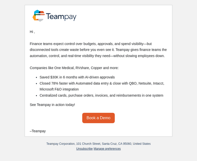 Hi , Save 5.5% on opex & ditch AP spreadsheets