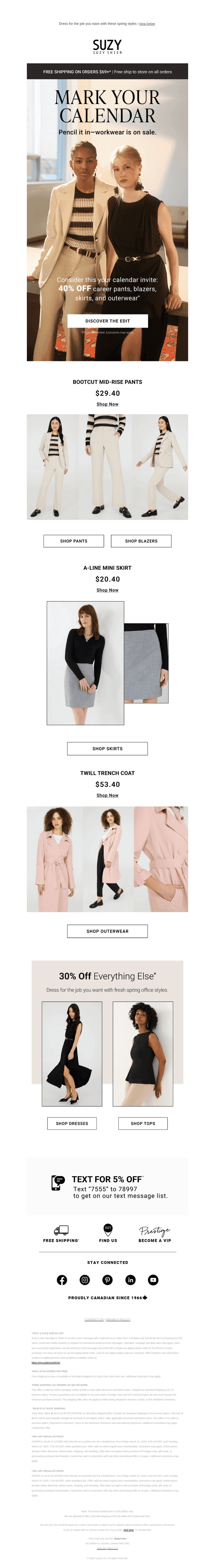 40% OFF WORKWEAR STARTS NOW