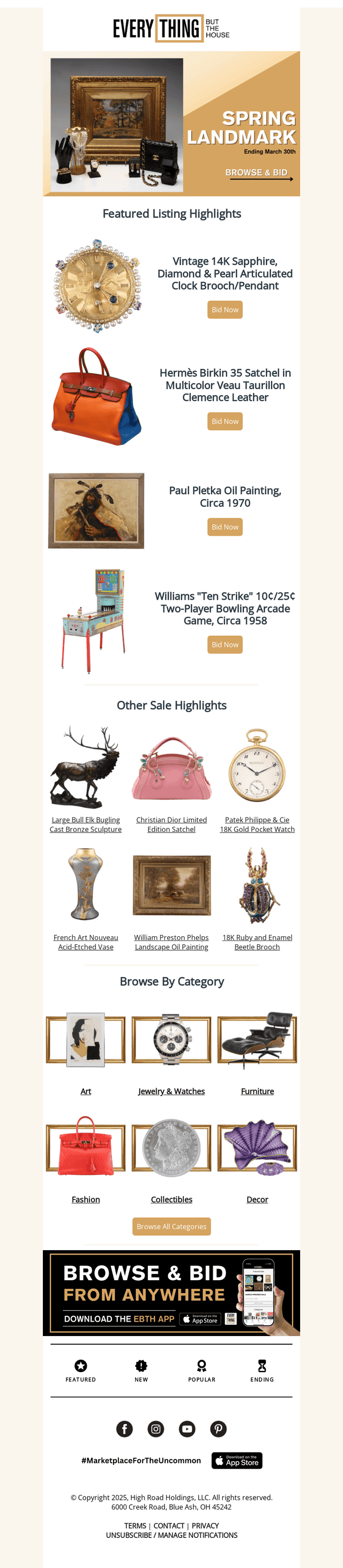 Everything But The House (EBTH) email from Fri, Mar 21, 2025