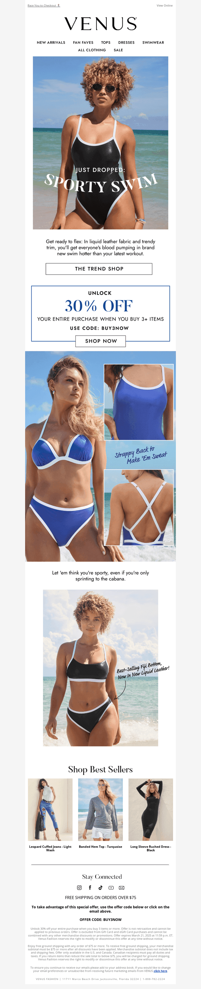 NEW SWIM: Save 30% Off 3+ Styles