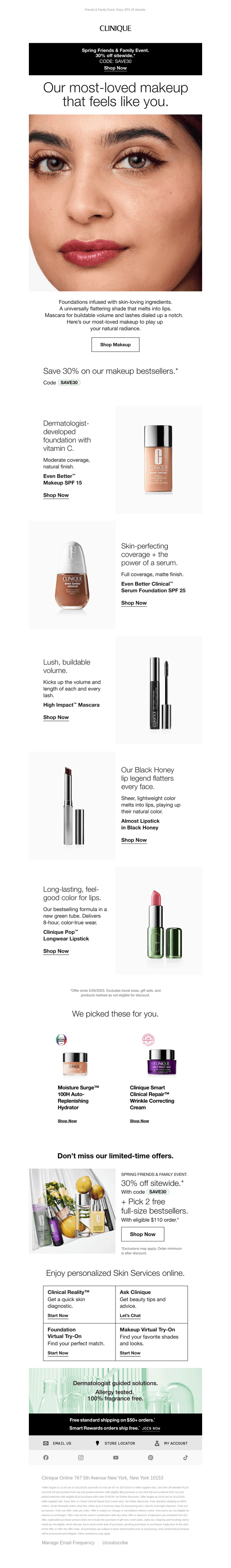 Save 30% on our most-loved makeup.