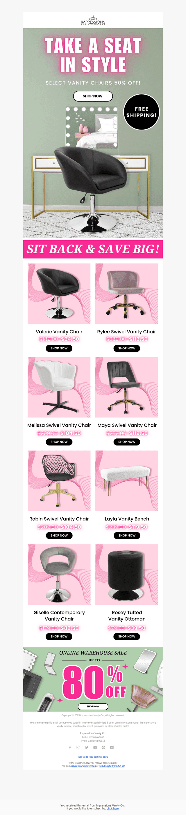Upgrade Your Space: Chairs 50% OFF 🚨