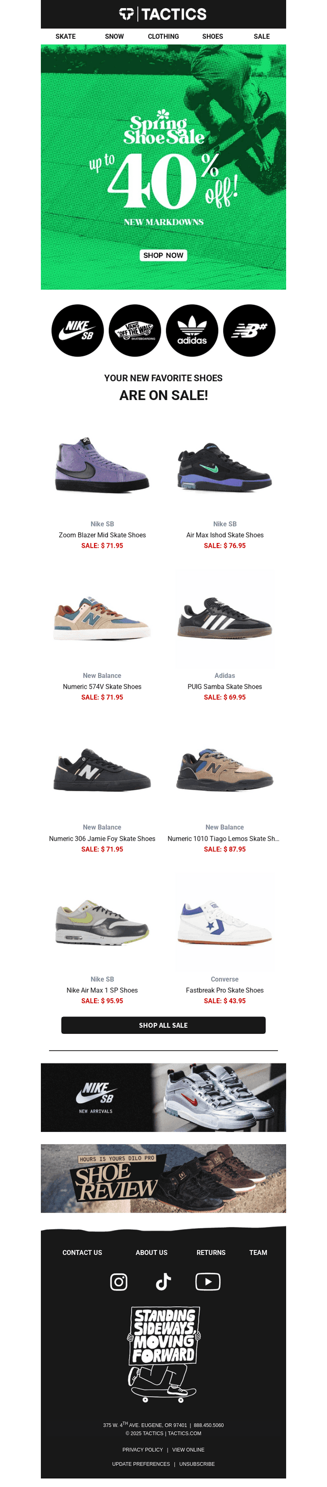Up to 40% off shoes including new markdowns!