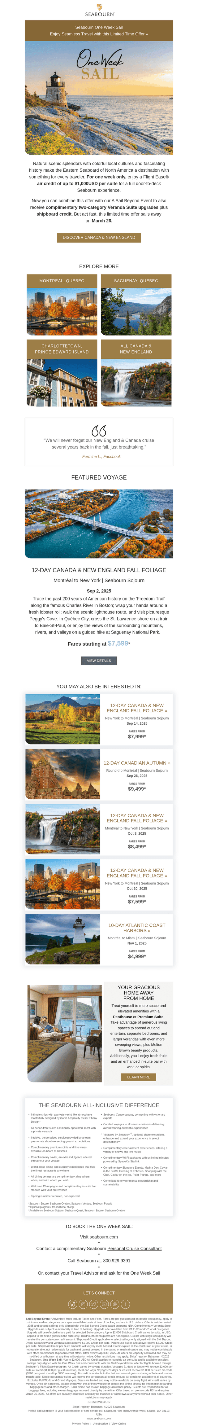 Fall Splendors in Canada & New England