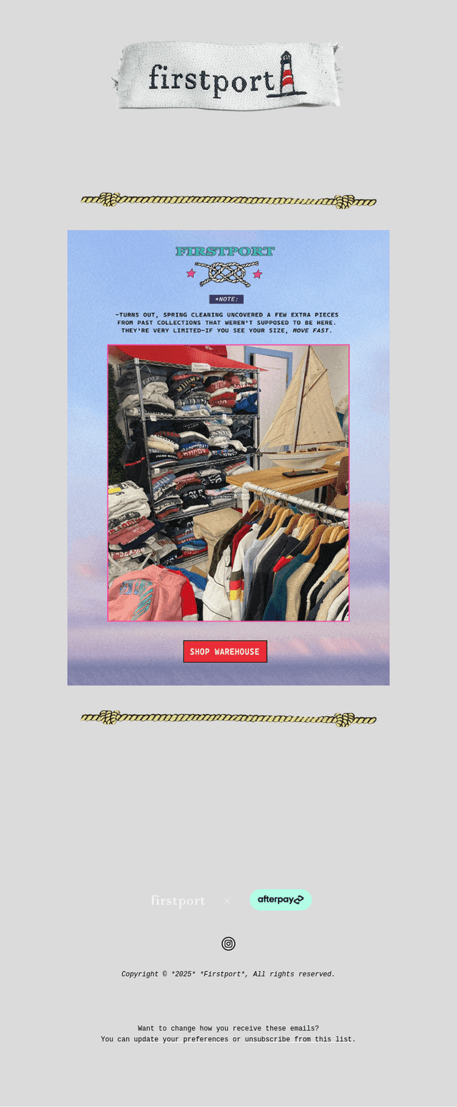 Almost Sold Out: Warehouse Leftovers