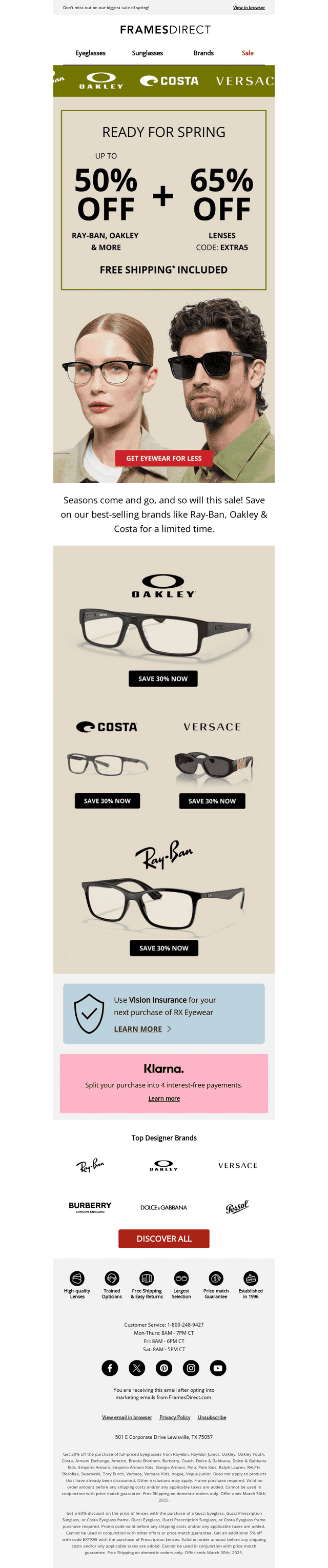 Now get up to 50% off frames + 65% off lenses