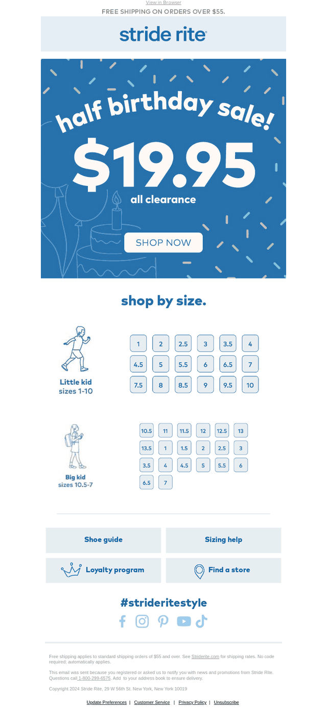 Stride Rite email from Sat, Mar 22, 2025