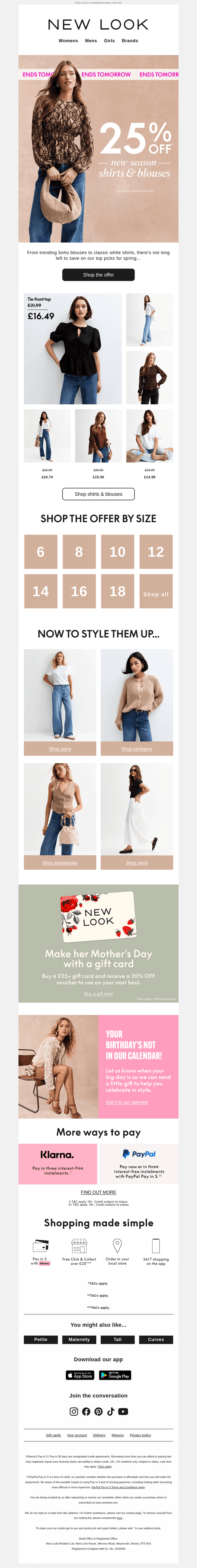 Tick-tock, 25% off shirts & blouses ends tomorrow!