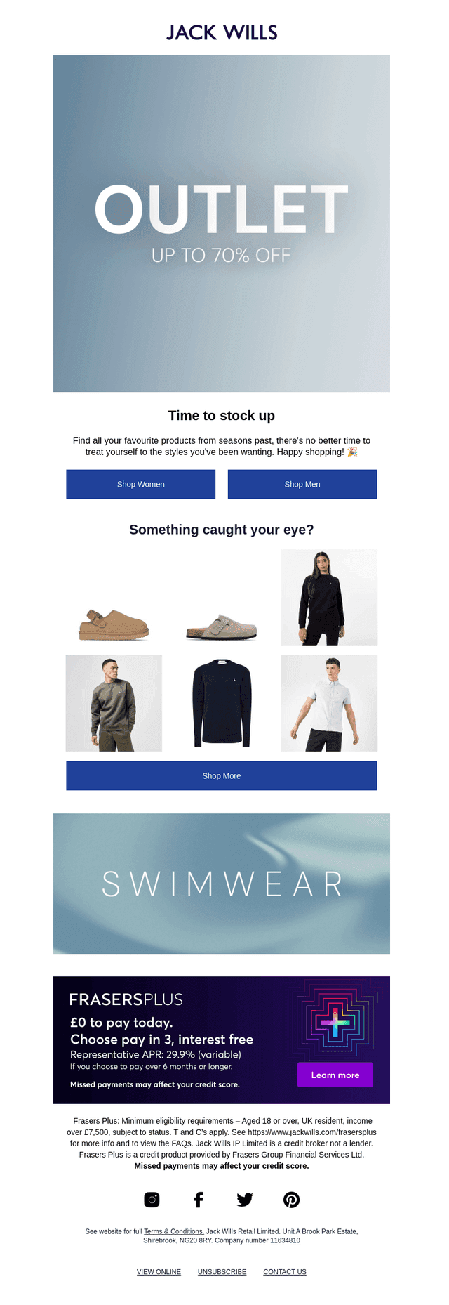 Up to 70% off your next look