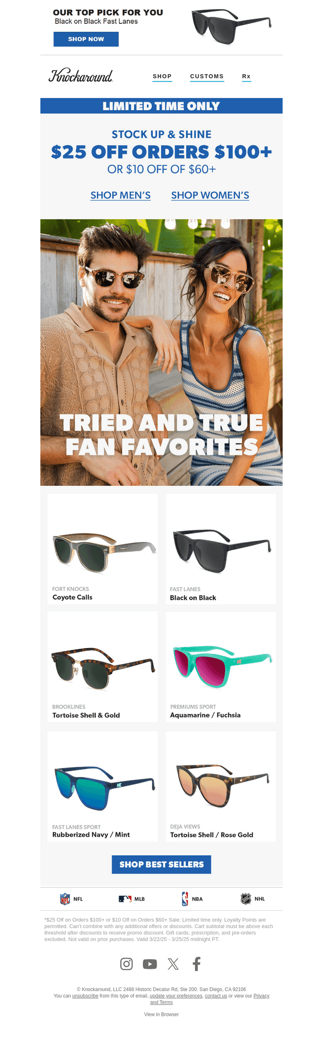 Your Spring Shades? Up to 25% OFF Now!