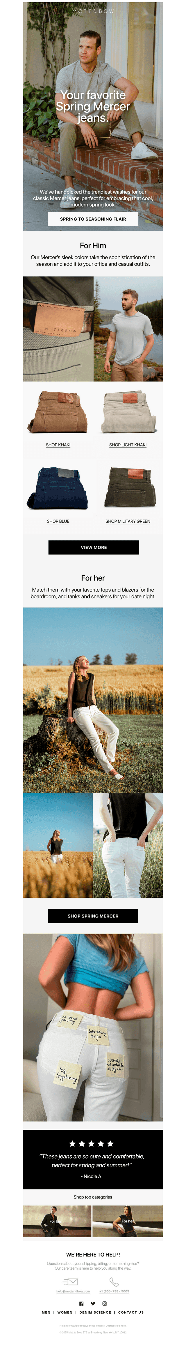 Spring into style with Mercer jeans.