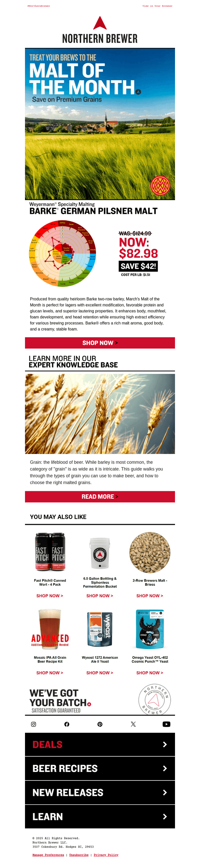 Weyermann® Barke® Pilsner Malt Just $1.51/lb