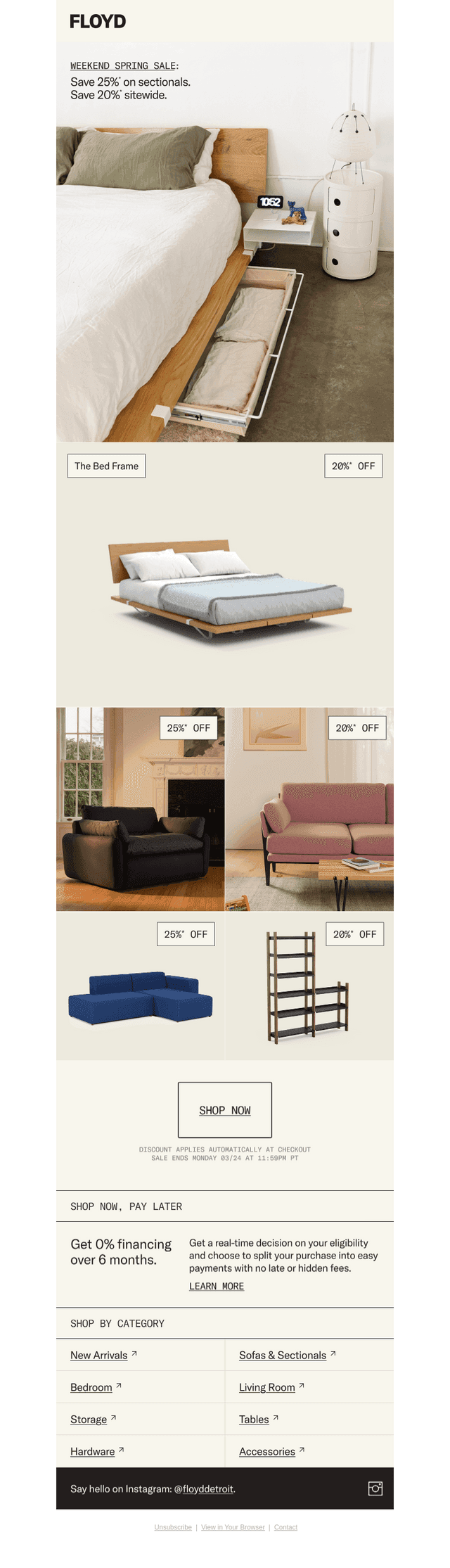 Reminder: Spring savings end tomorrow