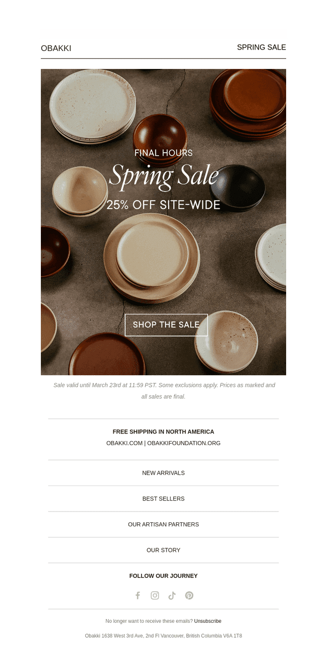 Final Hours: 25% Off Site-Wide