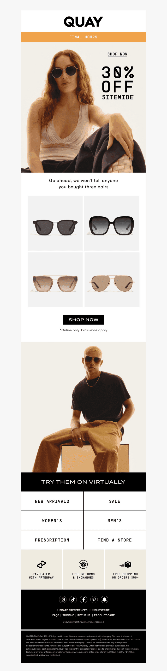 30% OFF ENDS AT MIDNIGHT