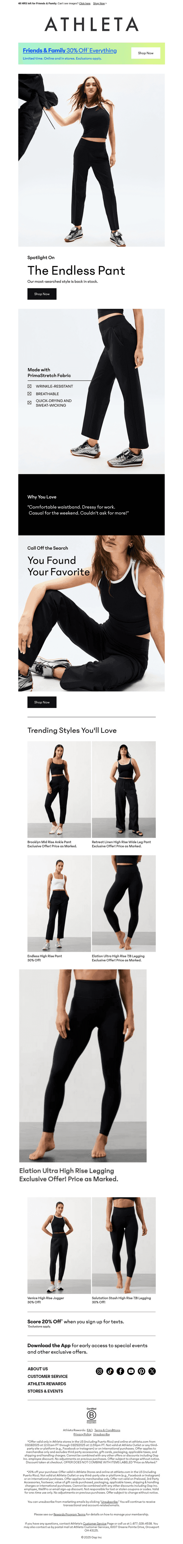 Our #1 black pant is back