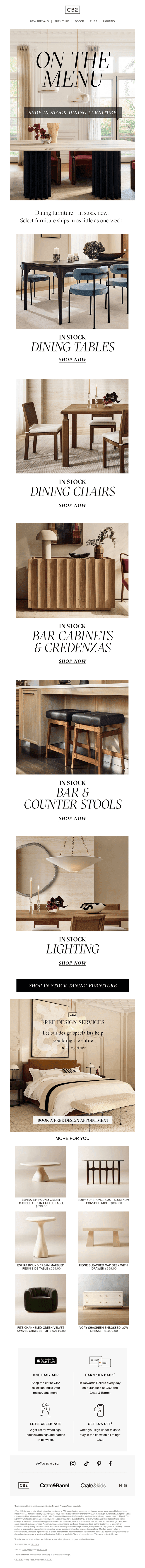 NEW DINING FURNITURE