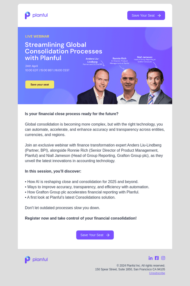 Join our webinar to simplify global consolidation