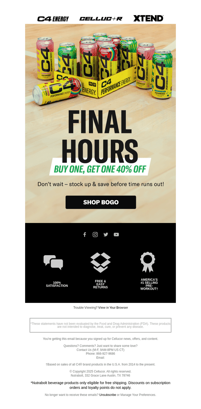 Last chance! 🚨BOGO40 ends today
