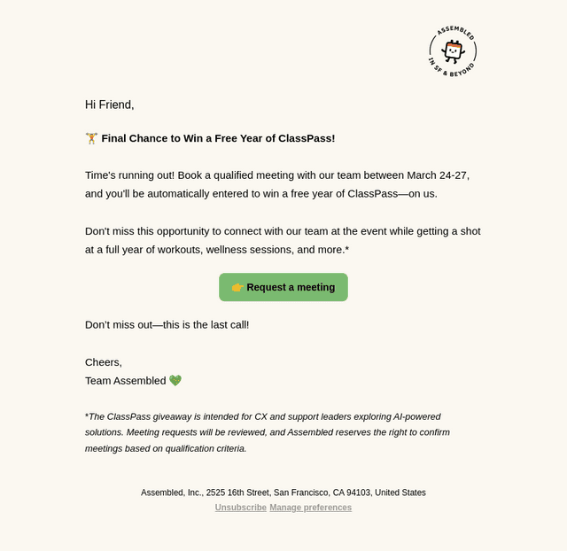 Assembled email from Mon, Mar 24, 2025