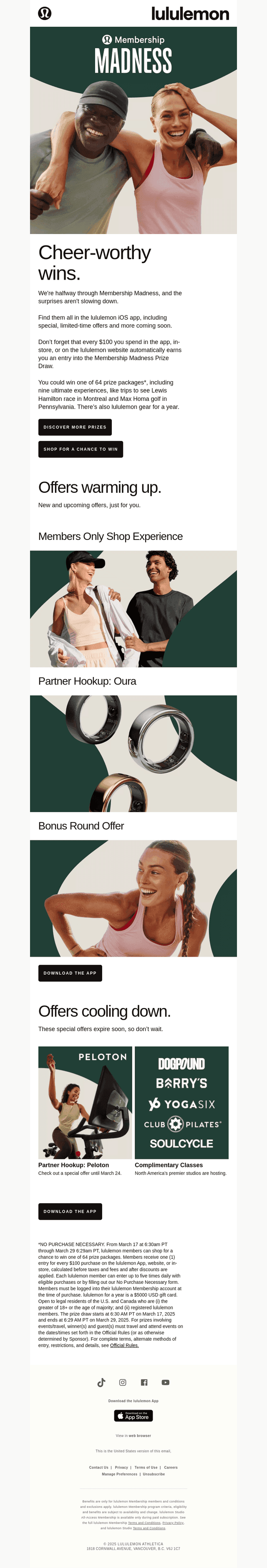 lululemon email from Mon, Mar 24, 2025