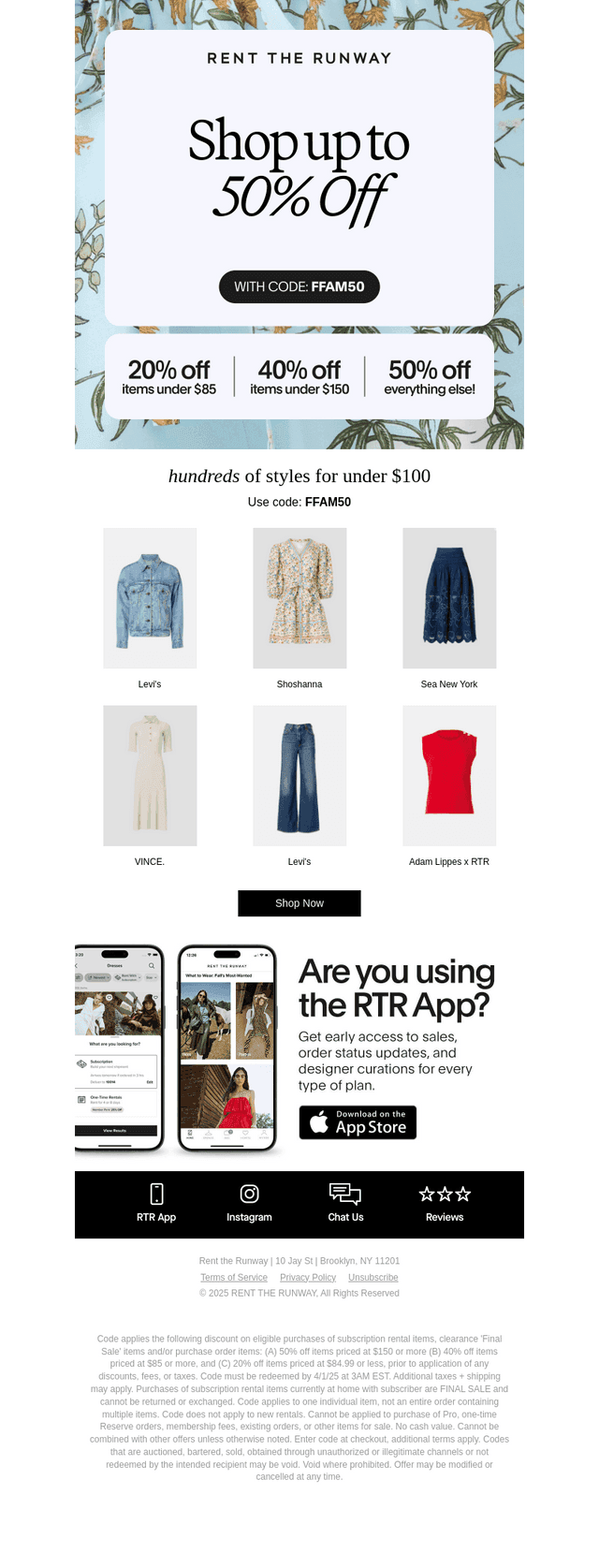 Up to 50% off EVERYTHING