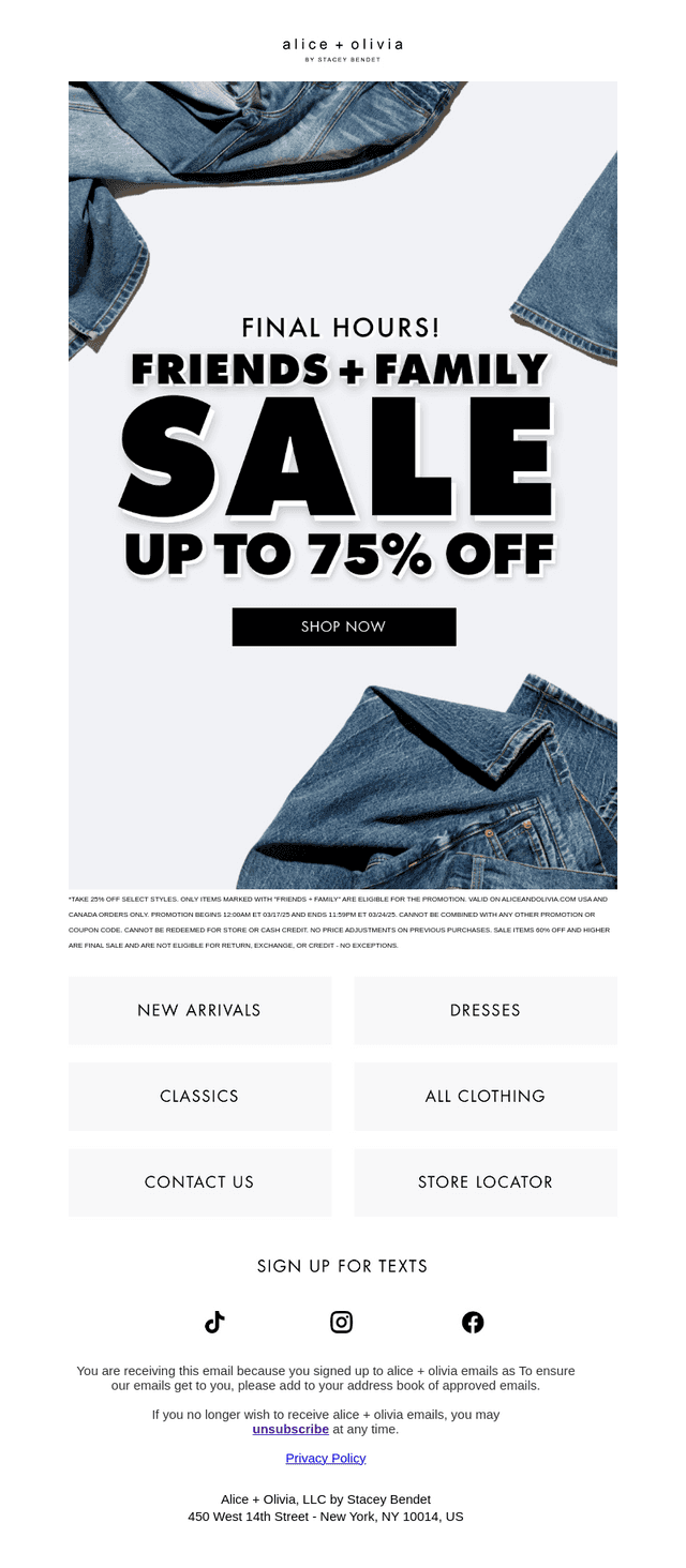 UP TO 75% OFF ENDS AT MIDNIGHT