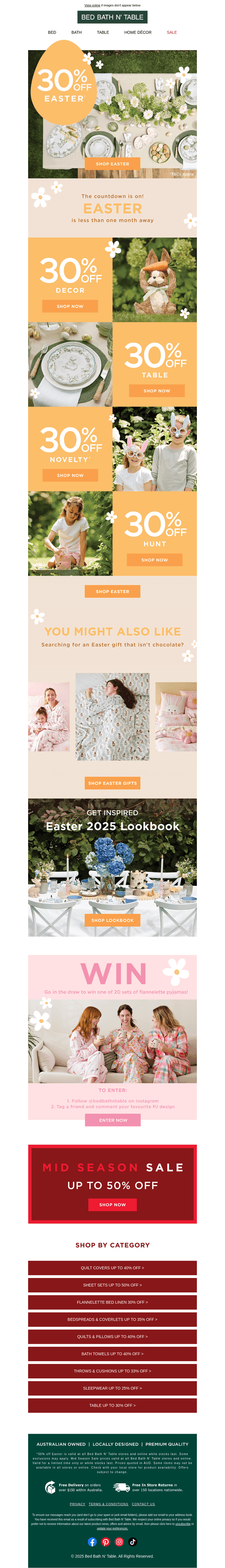 30% Off Easter 🐰 Plus, your chance to WIN