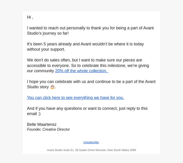, A message to you from the founder