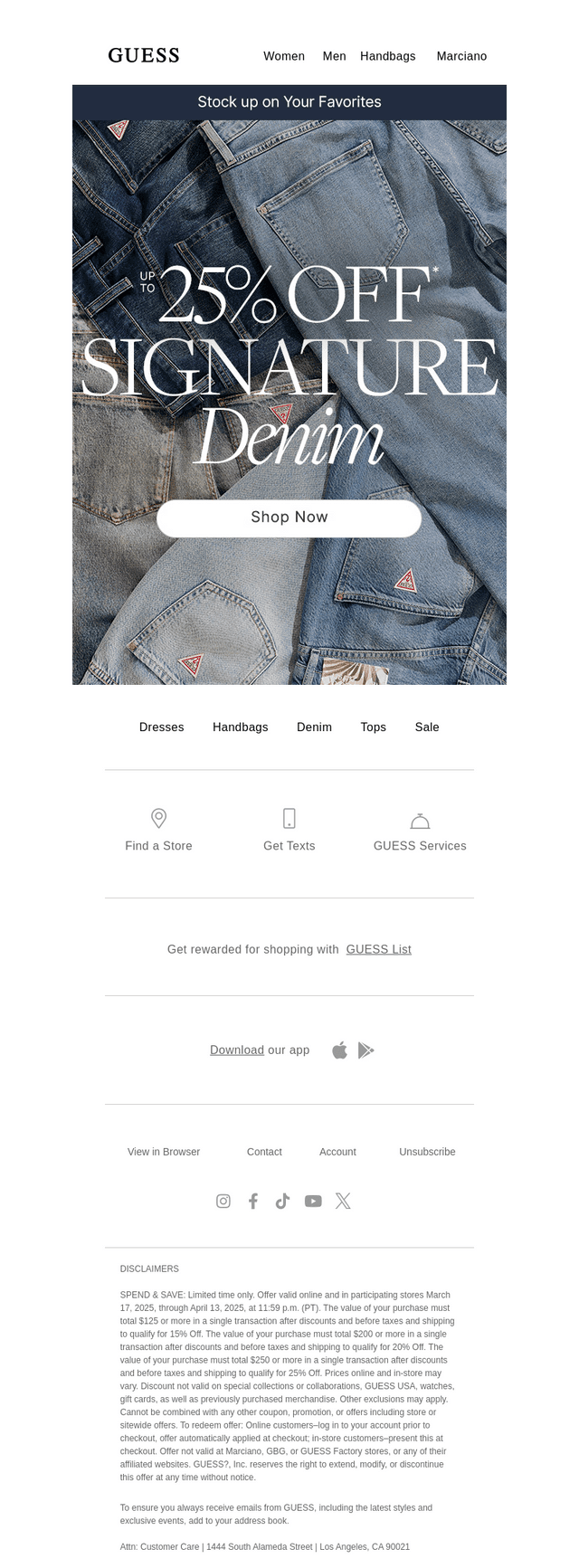 Save Up to 25% on Denim