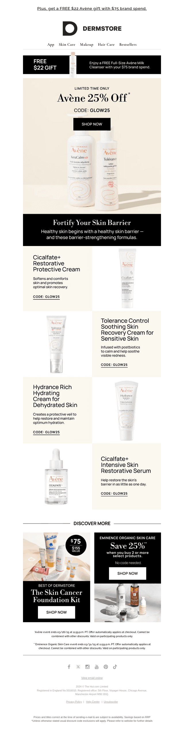 25% off Avène's barrier-fortifying formulas