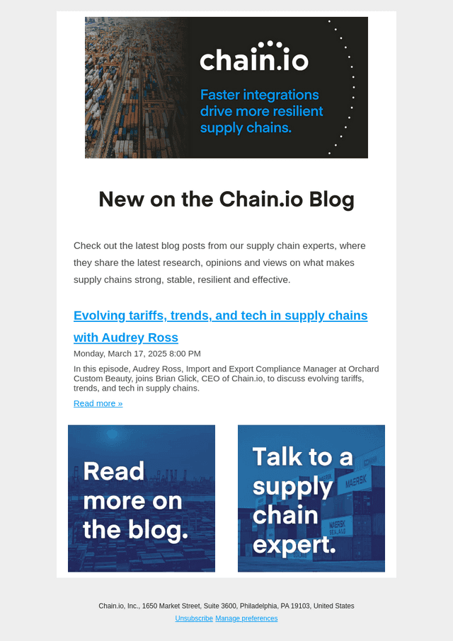 Evolving tariffs, trends, and tech in supply chains with Audrey Ross