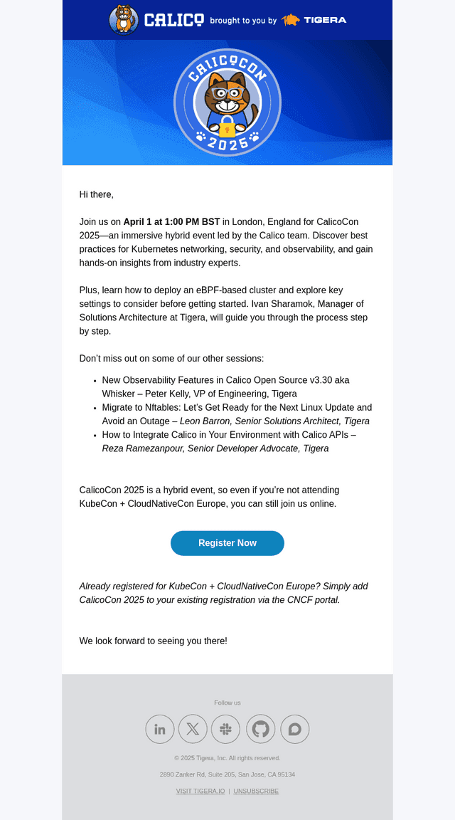 Join Us Next Week for CalicoCon 2025 – Master Kubernetes Networking & Security