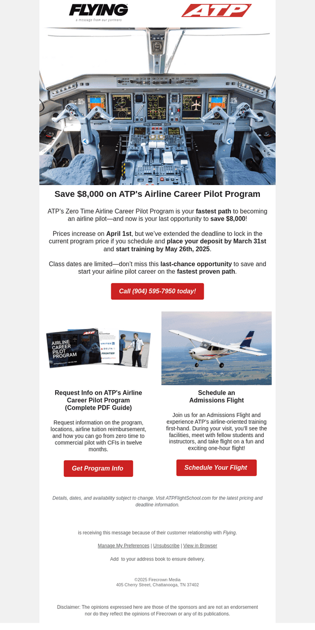 Flying Magazine email from Tue, Mar 25, 2025
