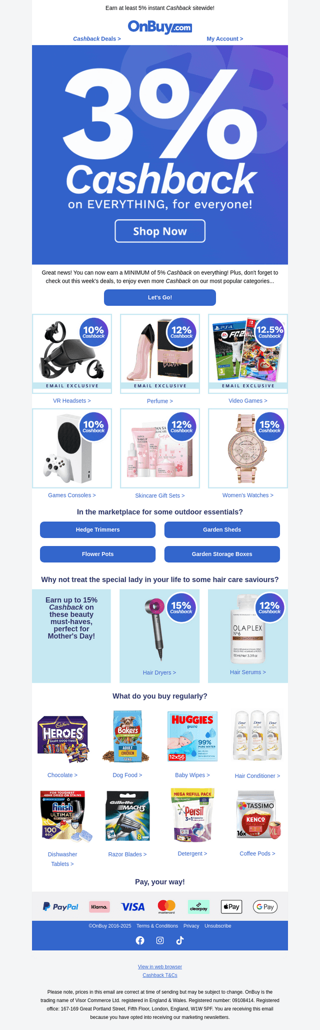 5% Cashback on EVERYTHING? Yes please! 🎁