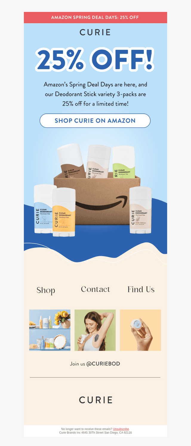 25% OFF Curie on Amazon! 🚚