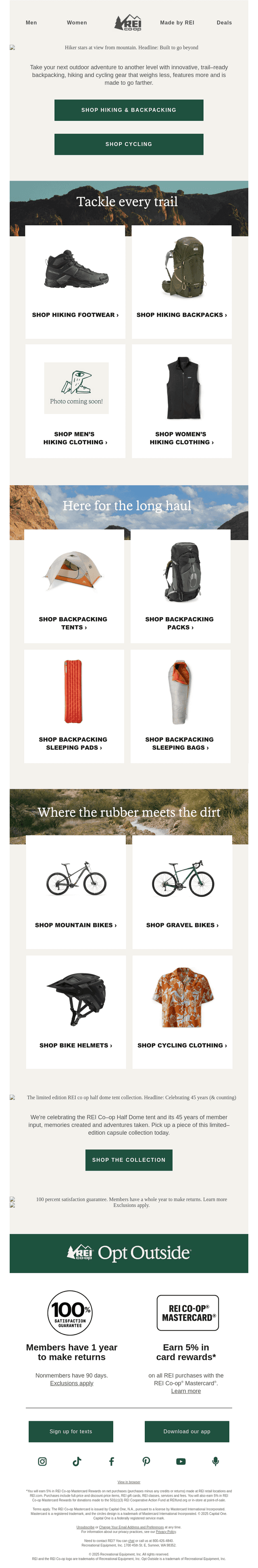 Hiking & biking gear for pushing your limits