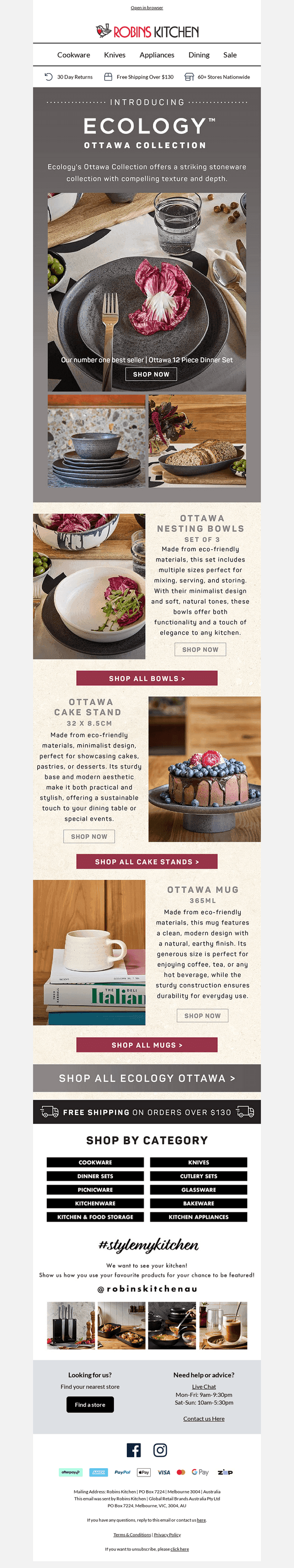 Introducing NEW Ecology Ottawa Collection 🍽️